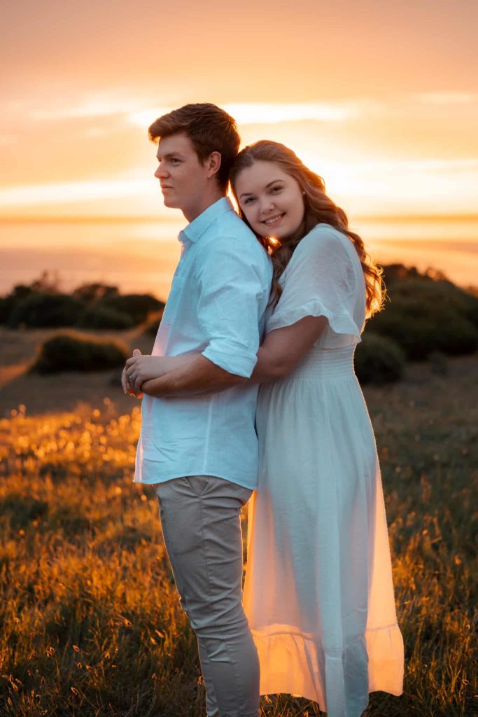 Engagement Session Photo at Sunset