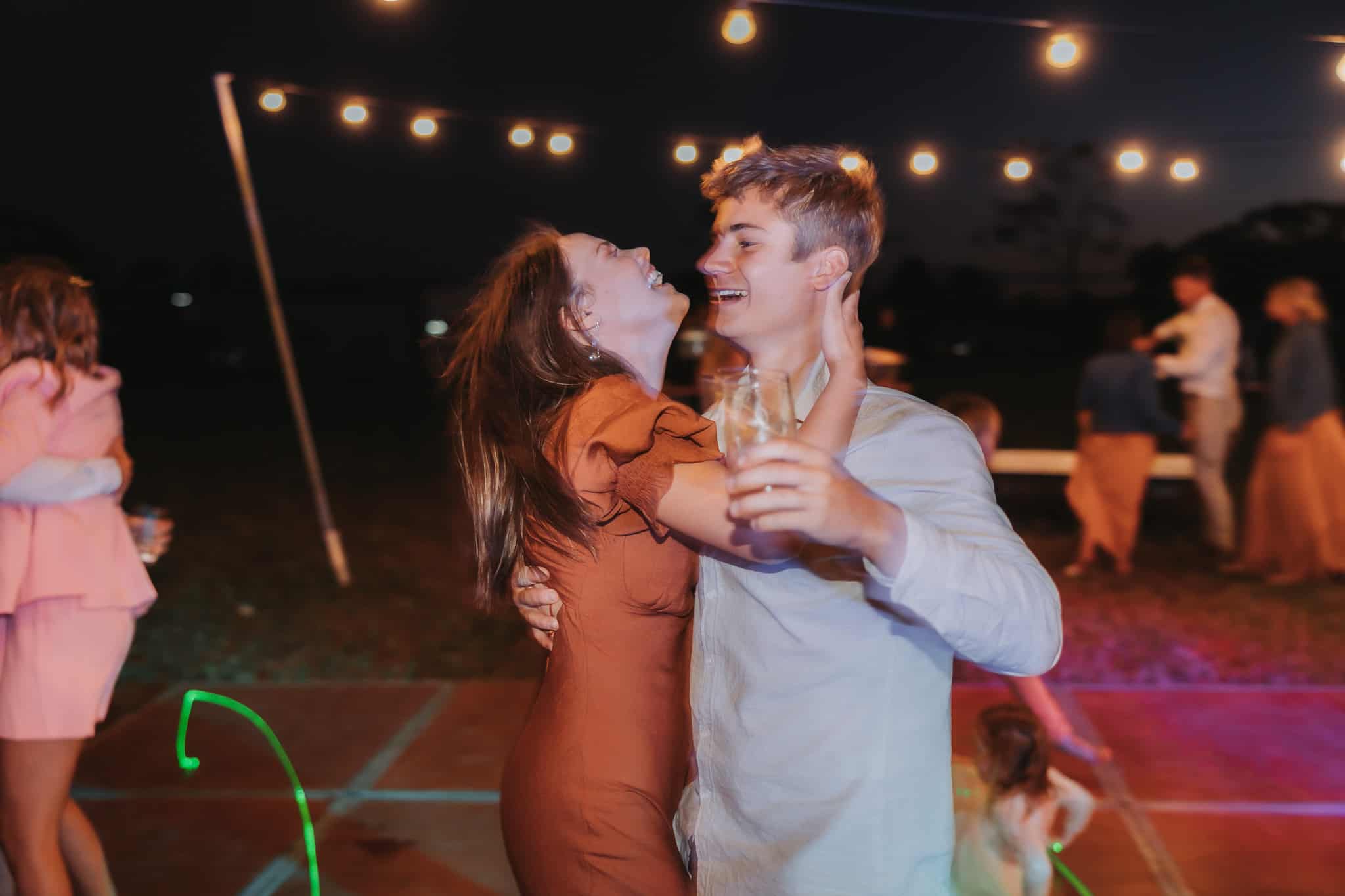 Wedding Reception Dancing on Dance Floor